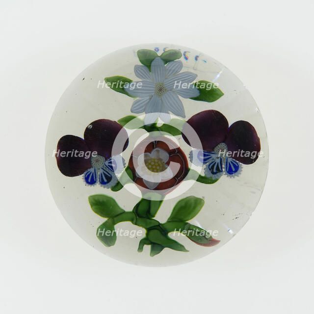 Paperweight, Lunéville, c. 1848-55. Creator: Baccarat Glasshouse.