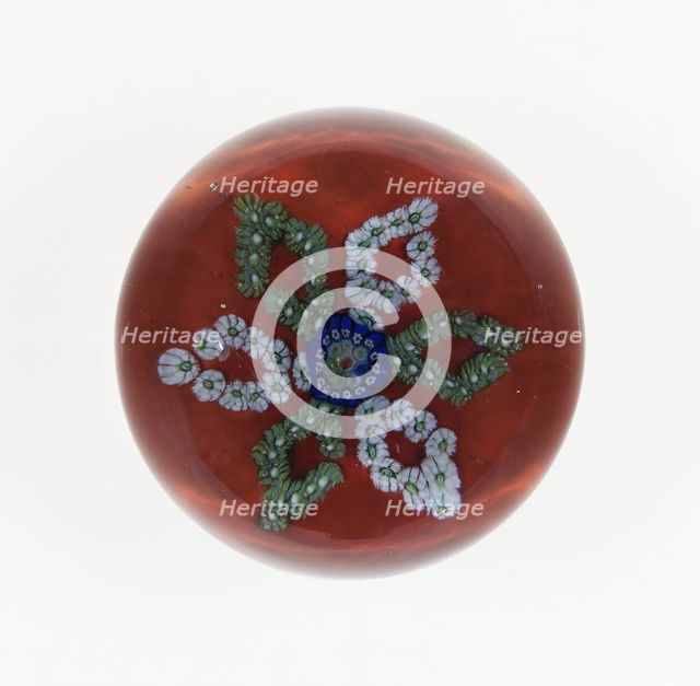 Paperweight, Saint-Louis, c. 1845-55. Creator: Saint-Louis Glassworks.