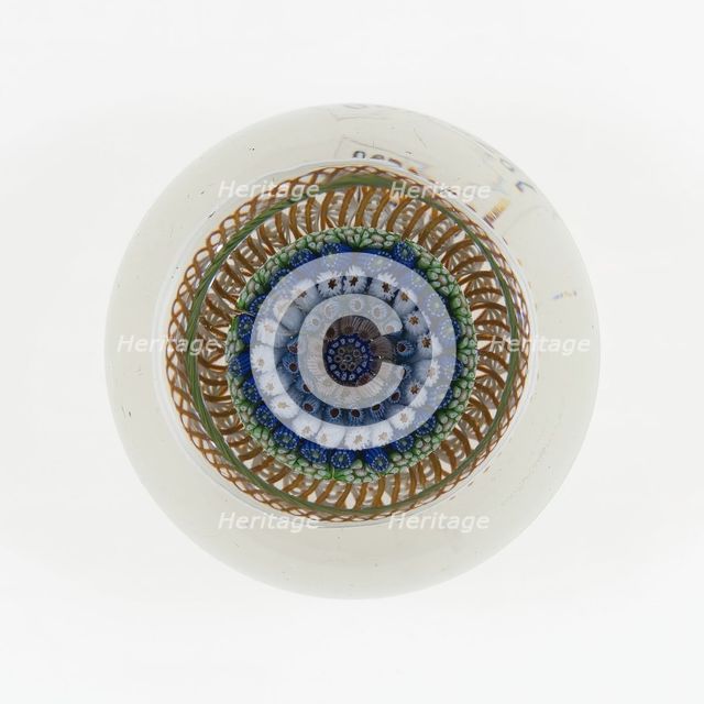 Paperweight, Saint-Louis, c. 1845-55. Creator: Saint-Louis Glassworks.