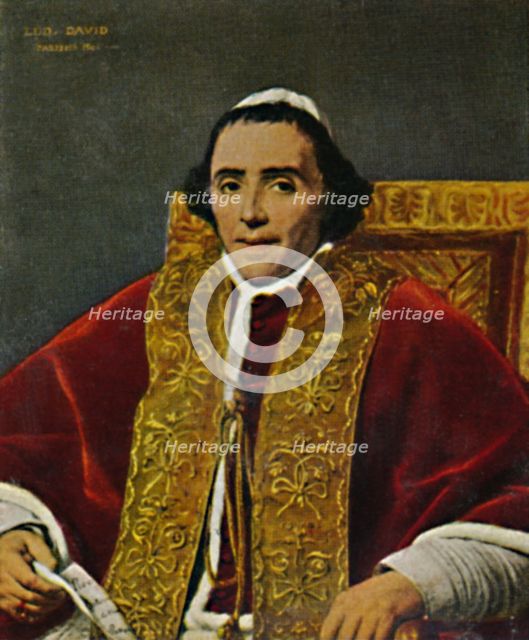 'Papst Pius VII. 1740-1823. - Gemälde von David', 1934. Creator: Unknown.