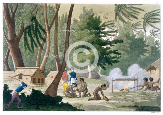 'Papu Tribe on the Isle of Rawak', c1820-1839. Creator: G Bramati.