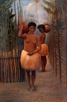 Papuan Women, ca. 1890-1899. Creator: Antonio Zeno Shindler