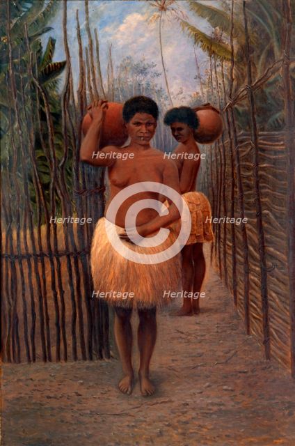 Papuan Women, ca. 1890-1899. Creator: Antonio Zeno Shindler.