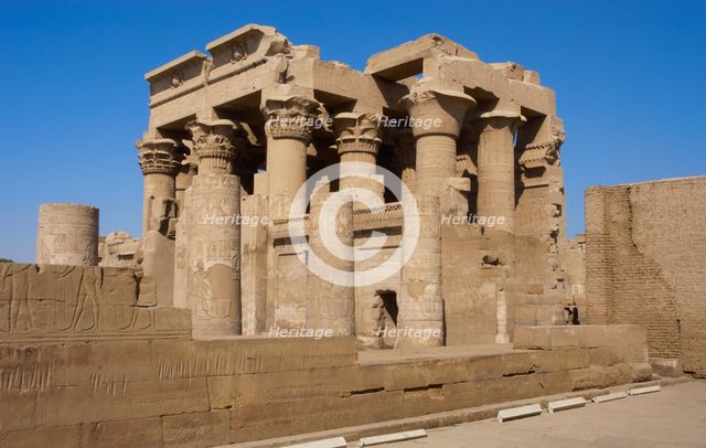 Papyrus column, Temple of Kom Ombo, Egypt, Ptolemaic Dynasty, 2nd century BC (2003). Creator: Unknown.