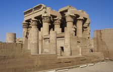 Papyrus column, Temple of Kom Ombo, Egypt, Ptolemaic Dynasty, 2nd century BC (2003). Creator: Unknown