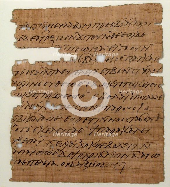 Papyrus, Coptic, 7th century. Creator: Unknown.
