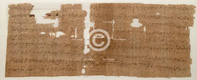 Papyrus, Coptic, 7th century. Creator: Unknown.