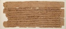 Papyrus, Coptic, 7th century. Creator: Unknown