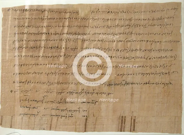 Papyrus, Coptic, mid-8th century. Creator: Unknown.