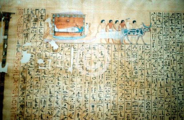 Papyrus from an Ancient Egyptian Book of the Dead. Artist: Unknown