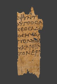 Papyrus Fragment with Text from Homer's Odyssey, 1st century BC. Creator: Unknown
