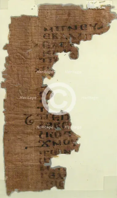 Papyrus Fragment, Coptic, 4th-7th century. Creator: Unknown.