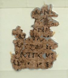 Papyrus Fragment, Coptic, 4th-7th century. Creator: Unknown