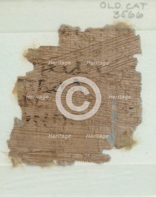 Papyrus Fragment, Coptic, 4th-7th century. Creator: Unknown.