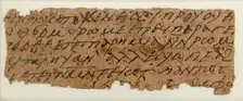Papyrus Fragment of a Letter, Coptic, 7th century. Creator: Unknown