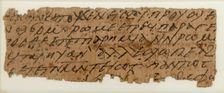 Papyrus Fragment of a Letter, Coptic, 7th century. Creator: Unknown