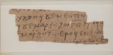 Papyrus Fragment of a Letter, Coptic, 7th century. Creator: Unknown