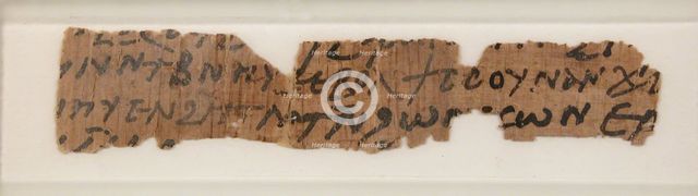 Papyrus Fragment of a Letter, Coptic, 580-640. Creator: Unknown.