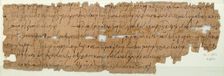 Papyrus Fragment of a Letter, Coptic, 580-640. Creator: Unknown