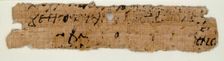 Papyrus Fragment of a Letter from Euprasius to Epiphanius, Coptic, 7th century. Creator: Unknown