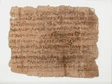 Papyrus Fragment of a Letter from Victor to Abraham, Coptic, 580-640. Creator: Unknown