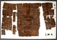 Papyrus Fragments, Coptic, 4th-7th century. Creator: Unknown