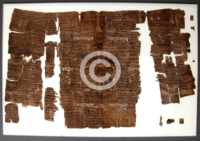 Papyrus Fragments, Coptic, 4th-7th century. Creator: Unknown.
