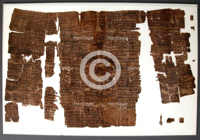 Papyrus Fragments, Coptic, 4th-7th century. Creator: Unknown.