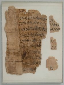 Papyrus Fragments, Coptic, 4th-7th century. Creator: Unknown