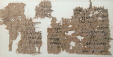 Papyrus Fragments, Coptic, 4th-7th century. Creator: Unknown