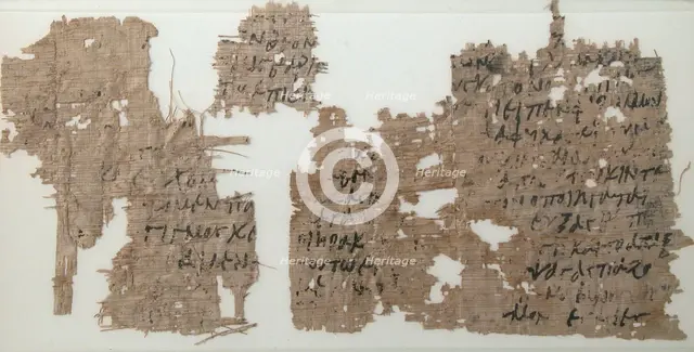 Papyrus Fragments, Coptic, 4th-7th century. Creator: Unknown.