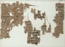 Papyrus Fragments, Coptic, 4th-7th century. Creator: Unknown