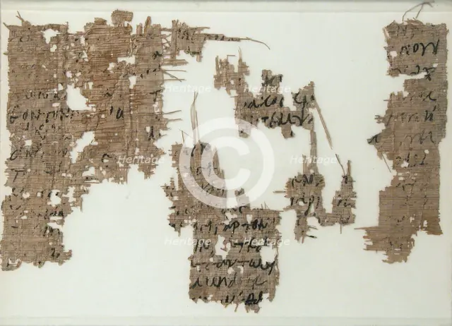 Papyrus Fragments, Coptic, 4th-7th century. Creator: Unknown.