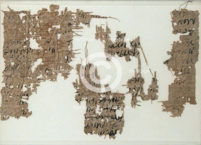 Papyrus Fragments, Coptic, 4th-7th century. Creator: Unknown.