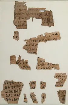 Papyrus Fragments from a Lectionary, Coptic, 580-640. Creator: Unknown