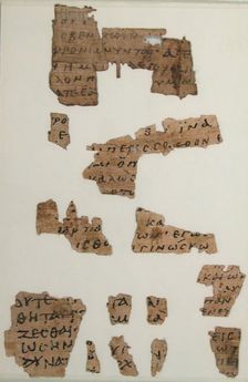 Papyrus Fragments from a Lectionary, Coptic, 580-640. Creator: Unknown