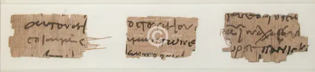 Papyrus Fragments of a Deed, Coptic, 580-640. Creator: Unknown.