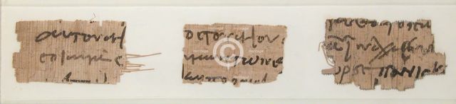 Papyrus Fragments of a Deed, Coptic, 580-640. Creator: Unknown.