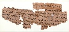 Papyrus Fragments of a Letter, Coptic, 7th century. Creator: Unknown