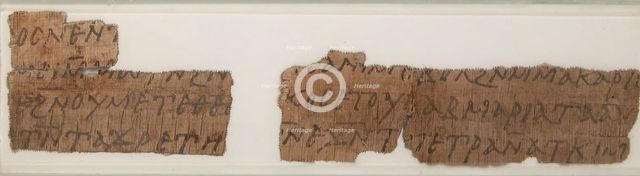 Papyrus Fragments of a Letter, Coptic, 7th century. Creator: Unknown.