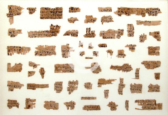 Papyrus Fragments of a Letter from Joseph to Epiphanius, Coptic, 580-640. Creator: Unknown.