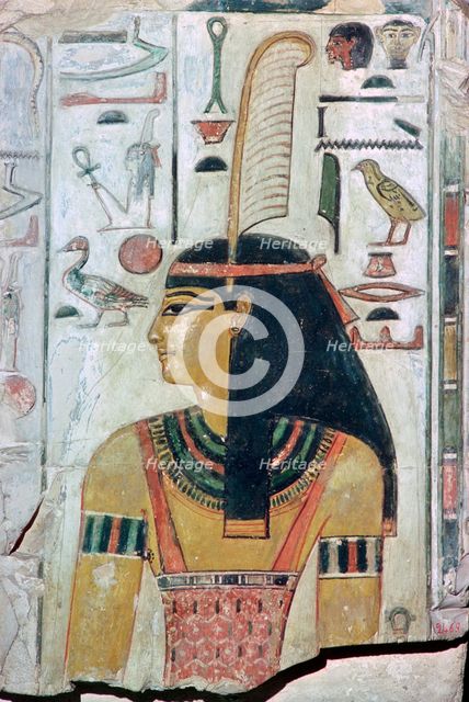 Papyrus image of the goddess Maat. Artist: Unknown
