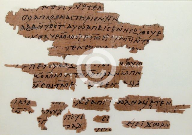 Papyri Fragments, Coptic, 7th century. Creator: Unknown.