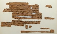 Papyri Fragments, Coptic, 7th century. Creator: Unknown
