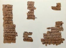 Papyri Fragments, Coptic, 7th century. Creator: Unknown