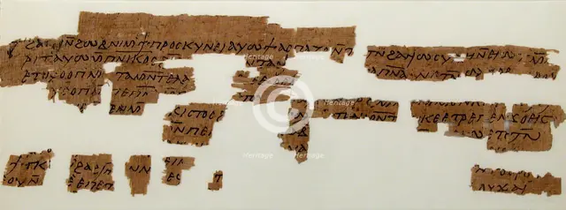 Papyri Fragments, Coptic, 7th century. Creator: Unknown.
