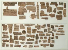 Papyri Fragments, Coptic, 7th century. Creator: Unknown