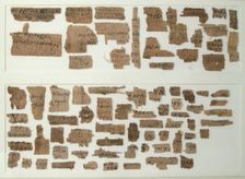 Papyri Fragments, Coptic, 7th century. Creator: Unknown