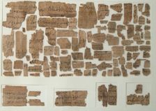 Papyri Fragments, Coptic, 7th century. Creator: Unknown