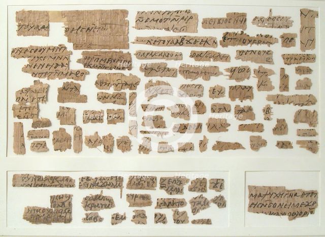 Papyri Fragments, Coptic, 7th century. Creator: Unknown.